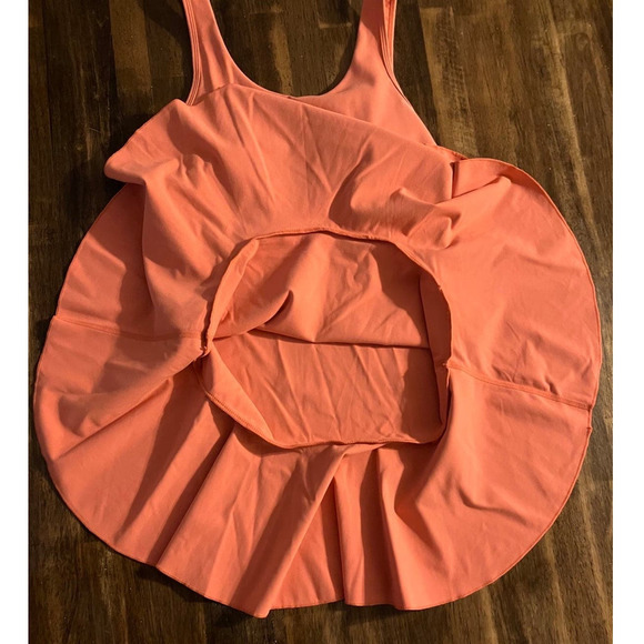 Mono B Active Orange Athletic Tennis Dress Ruffle Skirt Women's Medium - Picture 6 of 6